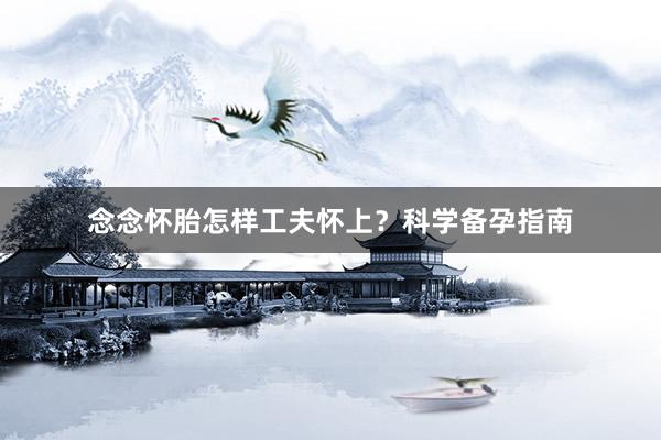念念怀胎怎样工夫怀上？科学备孕指南